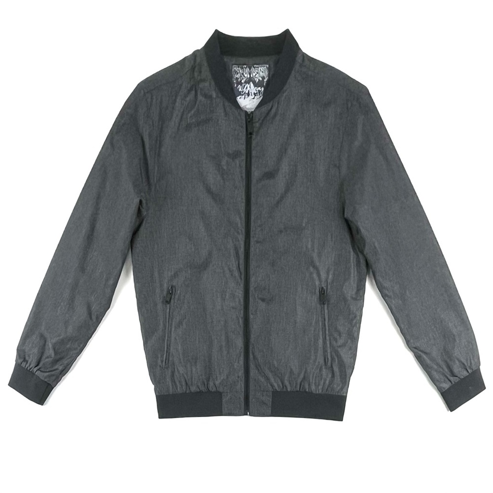 Whispering Smith Nylon Black Bomber Jacket